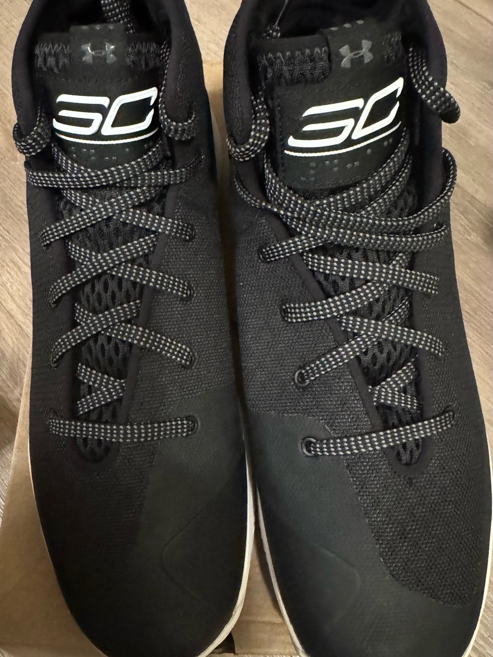 Under Armour Black Men's SC Training Sneakers with White Accents